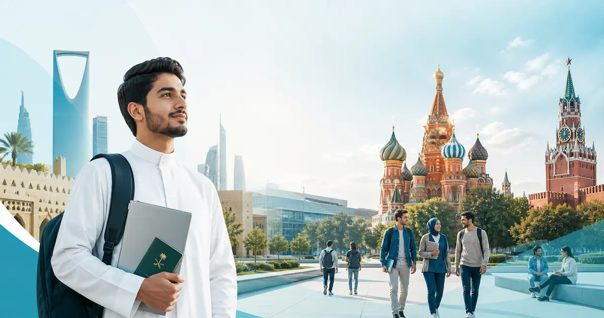 كل ما يحتاج الطالب السعودي معرفته عن الدراسة في روسيا: التكاليف الفعلية، الجامعات المعترف بها، خطوات القبول والتأشيرة، والحياة اليومية. مع خطة شخصية مجانية خلال 48 ساعة.